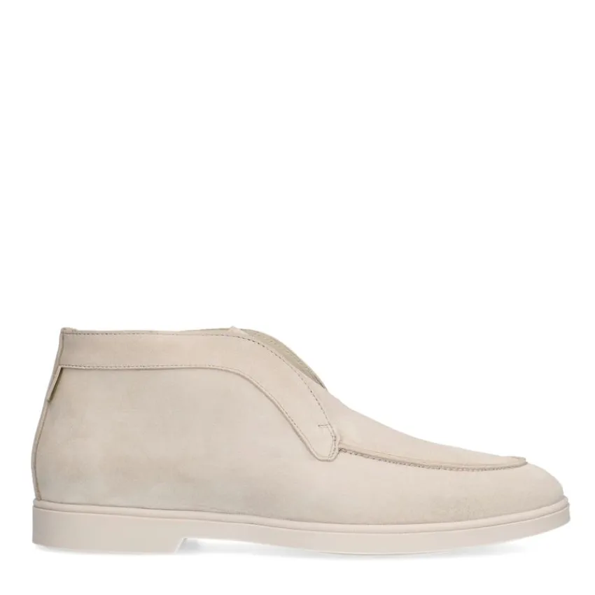 Manfield Beige suède loafers^Heren Boots