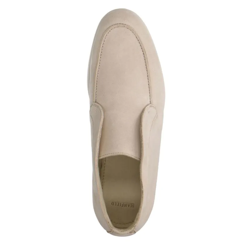 Manfield Beige suède loafers^Heren Boots