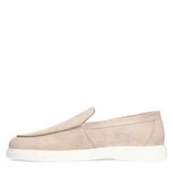 Manfield Beige suède loafers^Heren Loafers