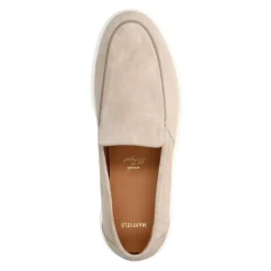 Manfield Beige suède loafers^Heren Loafers