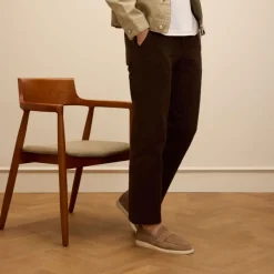 Manfield Beige suède loafers^Heren Loafers