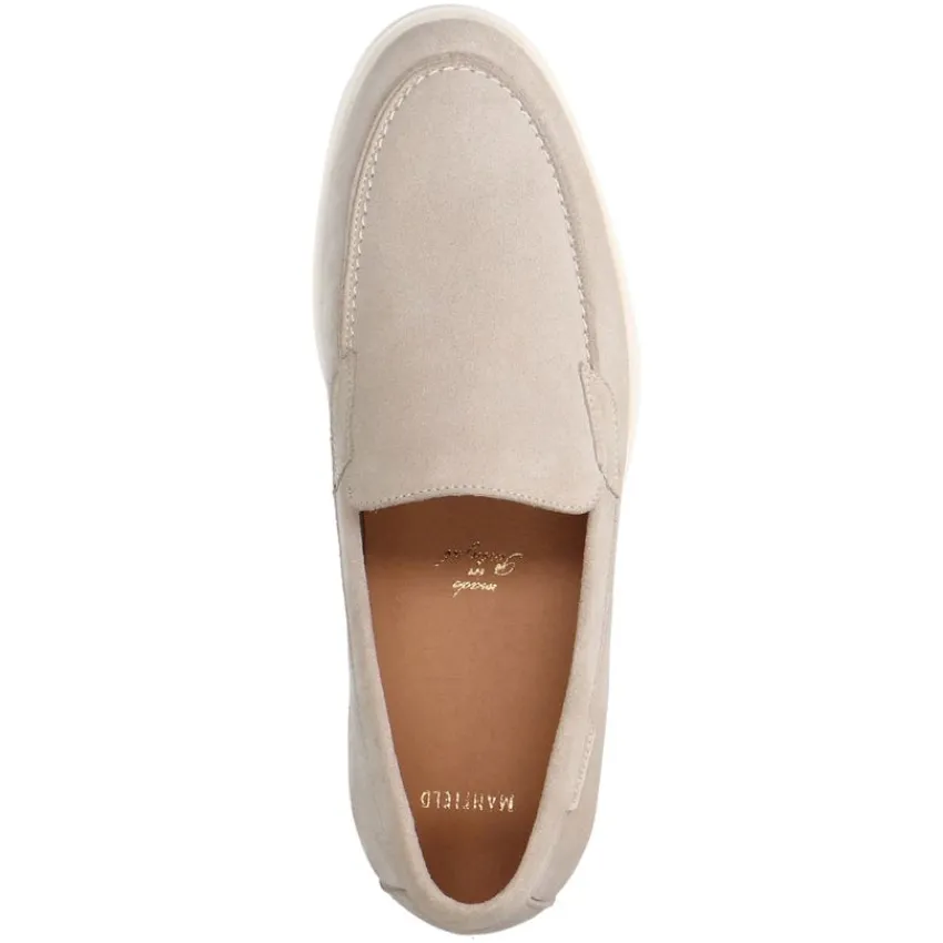 Manfield Beige suède loafers^Heren Loafers