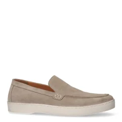 Manfield Beige suède loafers^Heren Loafers
