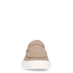 Manfield Beige suède loafers met sportieve zool^Heren Loafers