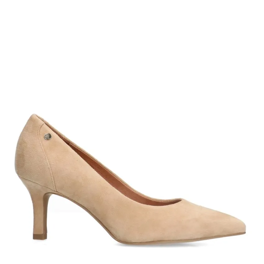 No Stress Beige suède pumps^DAMES Pumps