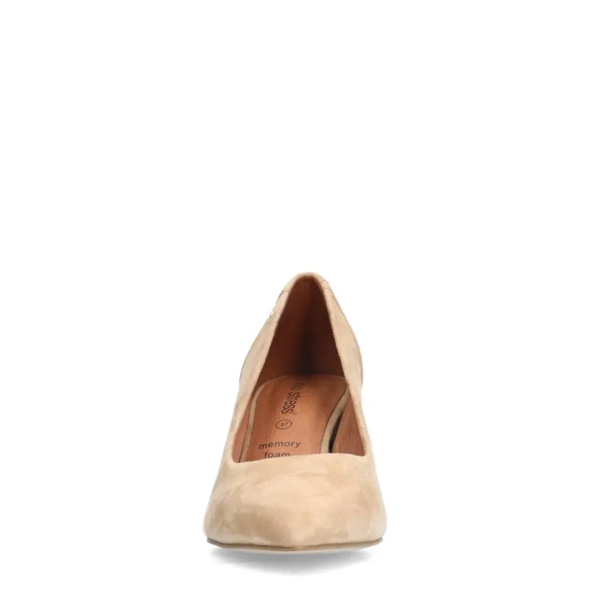 No Stress Beige suède pumps^DAMES Pumps