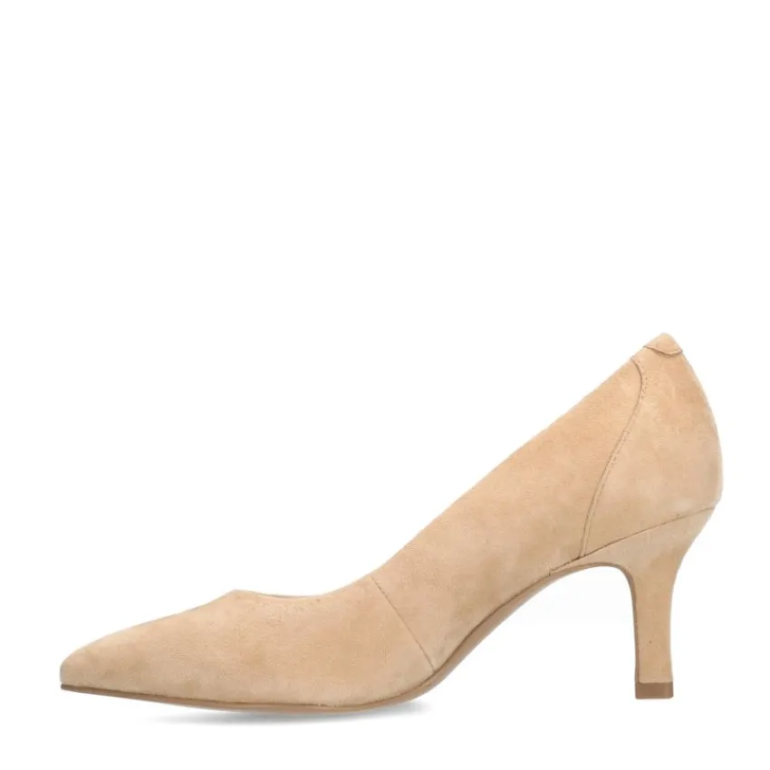 No Stress Beige suède pumps^DAMES Pumps