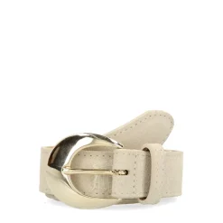 Manfield Beige suède riem^ Riemen