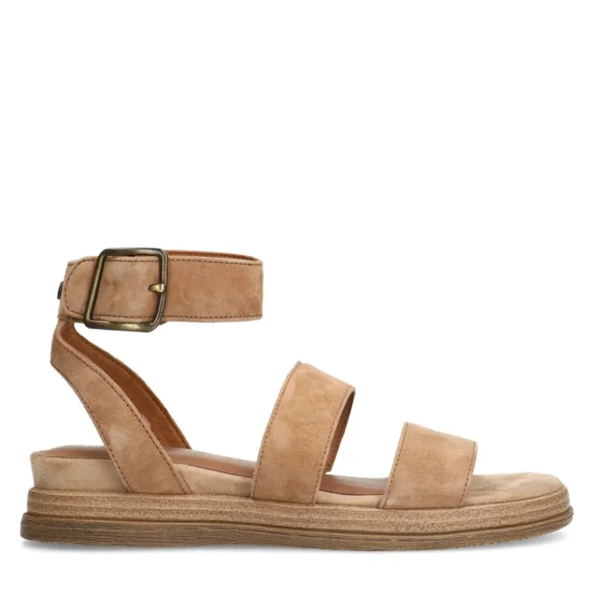 No Stress Beige suède sandalen^DAMES Sandalen