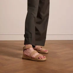 No Stress Beige suède sandalen^DAMES Sandalen