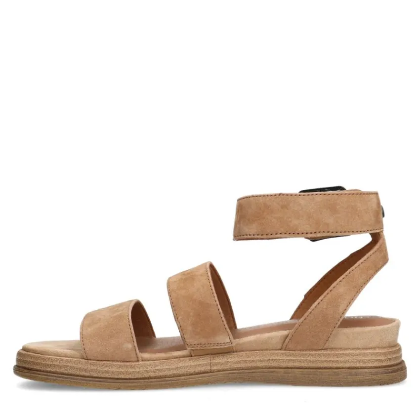 No Stress Beige suède sandalen^DAMES Sandalen