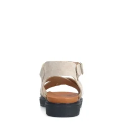 Manfield Beige suède sandalen^DAMES Sandalen