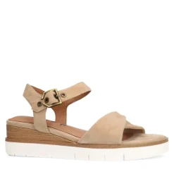 No Stress Beige suède sandalen^DAMES Sandalen