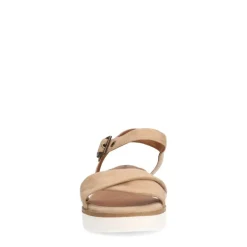 No Stress Beige suède sandalen^DAMES Sandalen