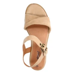 No Stress Beige suède sandalen^DAMES Sandalen