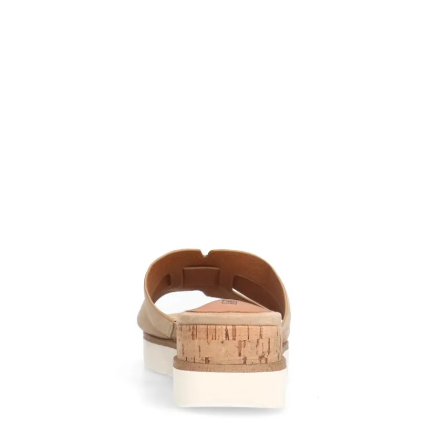 No Stress Beige suède sandalen^DAMES Slippers