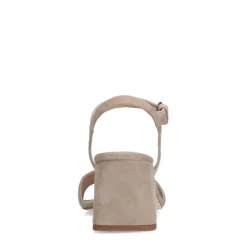 Manfield Beige suède sandalen met hak^DAMES Sandalen