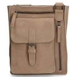 No Stress Beige suède schoudertas^Heren Heren Tassen|Schoudertassen