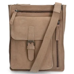 No Stress Beige suède schoudertas^Heren Heren Tassen|Schoudertassen