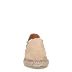 Manfield Beige suède sleehakken^DAMES Espadrilles|Sandalen