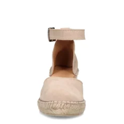 Manfield Beige suède sleehakken^DAMES Sandalen|Espadrilles