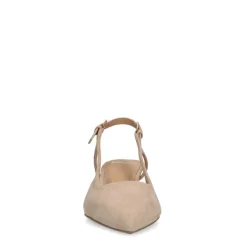 Manfield Beige suède slingback pumps^DAMES Pumps|Slingbacks