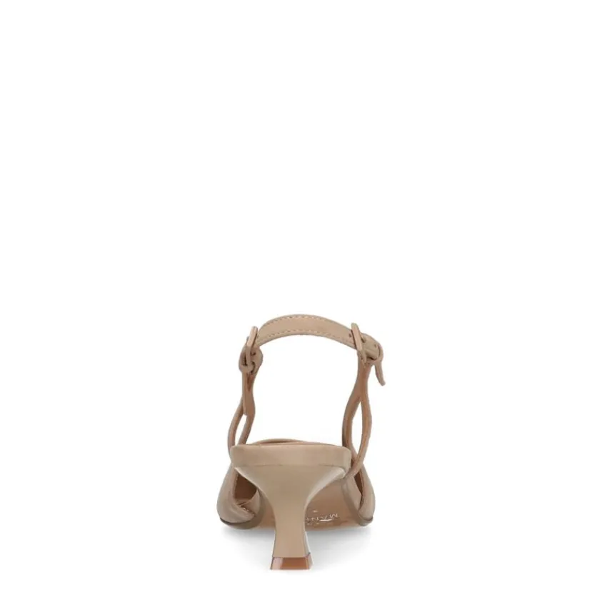 Manfield Beige suède slingback pumps^DAMES Pumps|Slingbacks