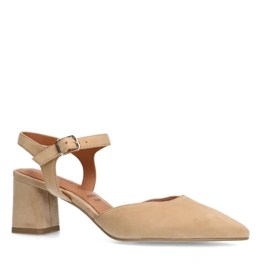 No Stress Beige suède slingbacks^DAMES Pumps|Slingbacks