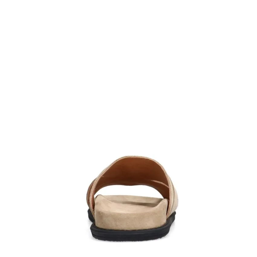 Manfield Beige suède slippers^Heren Slippers & Sandalen