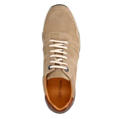 Van Lier Beige suède sneakers^Heren Sneakers