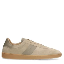 Manfield Beige suède sneakers^Heren Sneakers