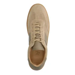 Manfield Beige suède sneakers^Heren Sneakers