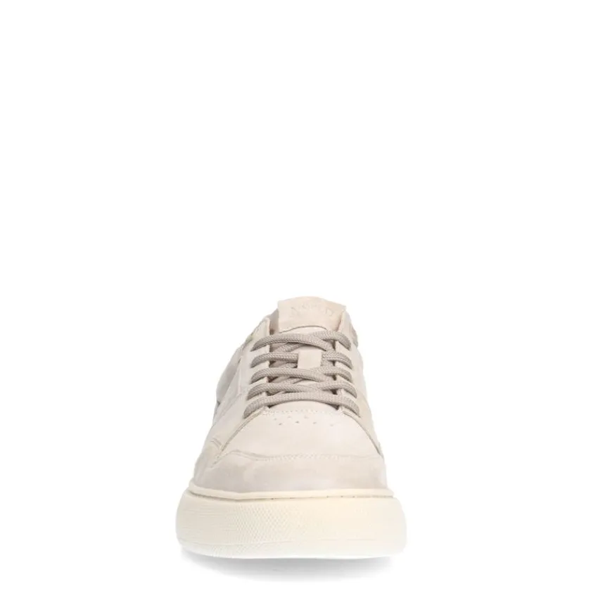 Manfield Beige suède sneakers^Heren Sneakers