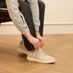 Manfield Beige suède sneakers^Heren Sneakers