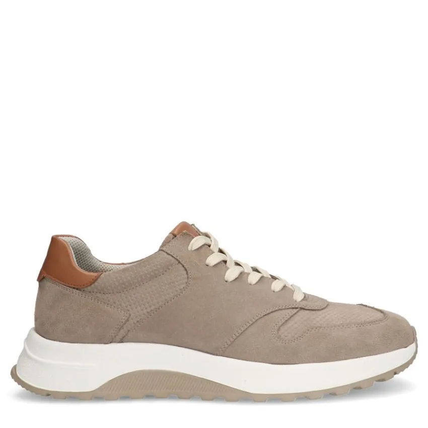 No Stress Beige suède sneakers^Heren Sneakers