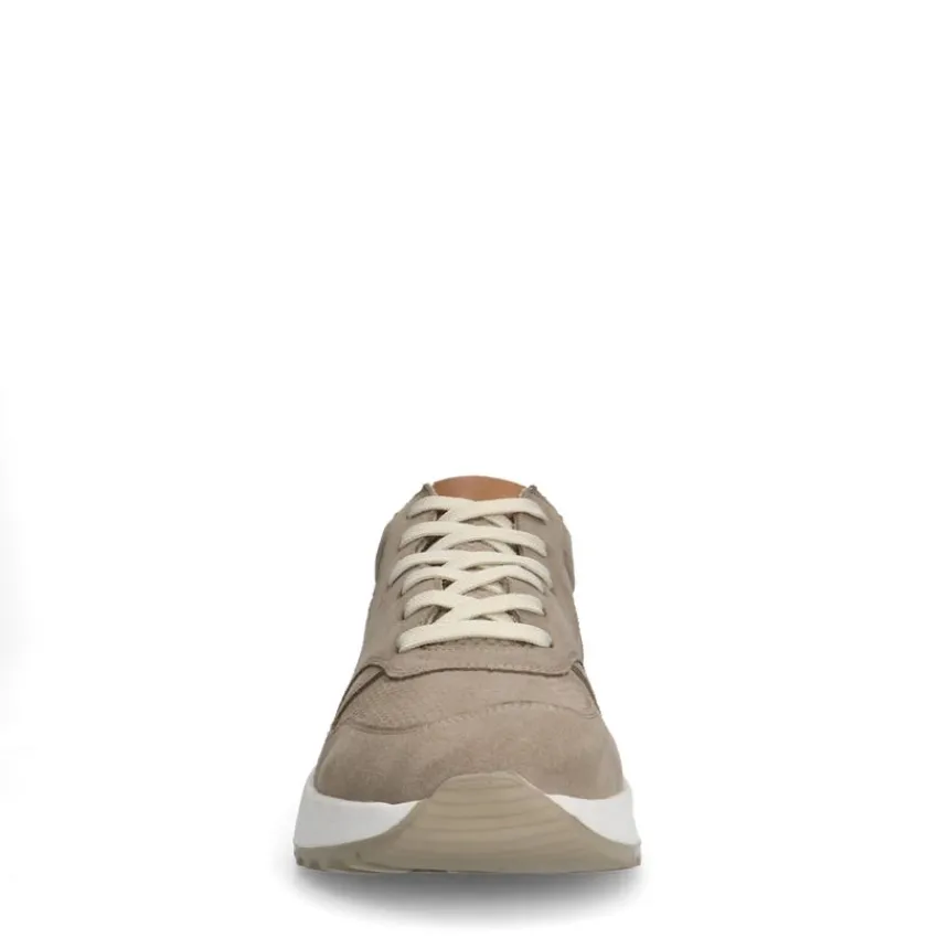No Stress Beige suède sneakers^Heren Sneakers