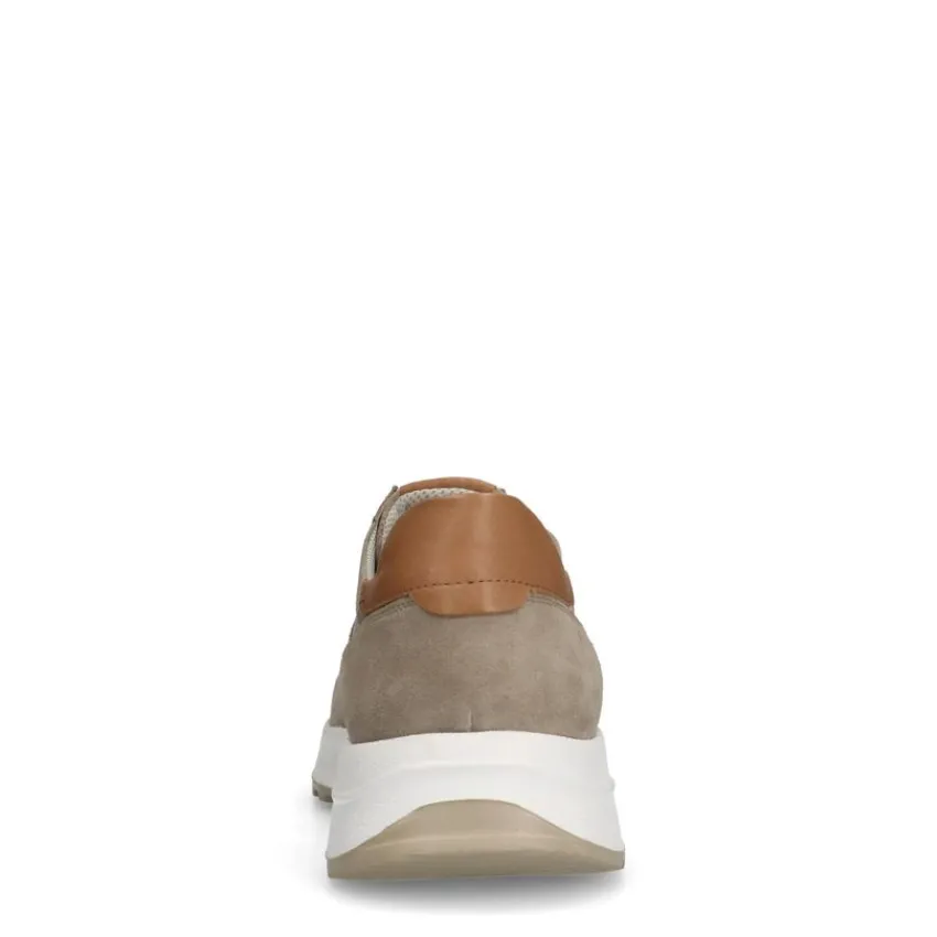 No Stress Beige suède sneakers^Heren Sneakers