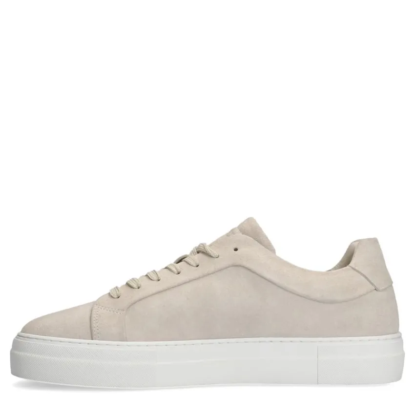 Manfield Beige suède sneakers^Heren Sneakers