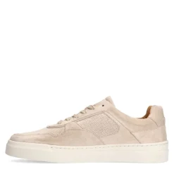Manfield Beige suède sneakers^Heren Sneakers