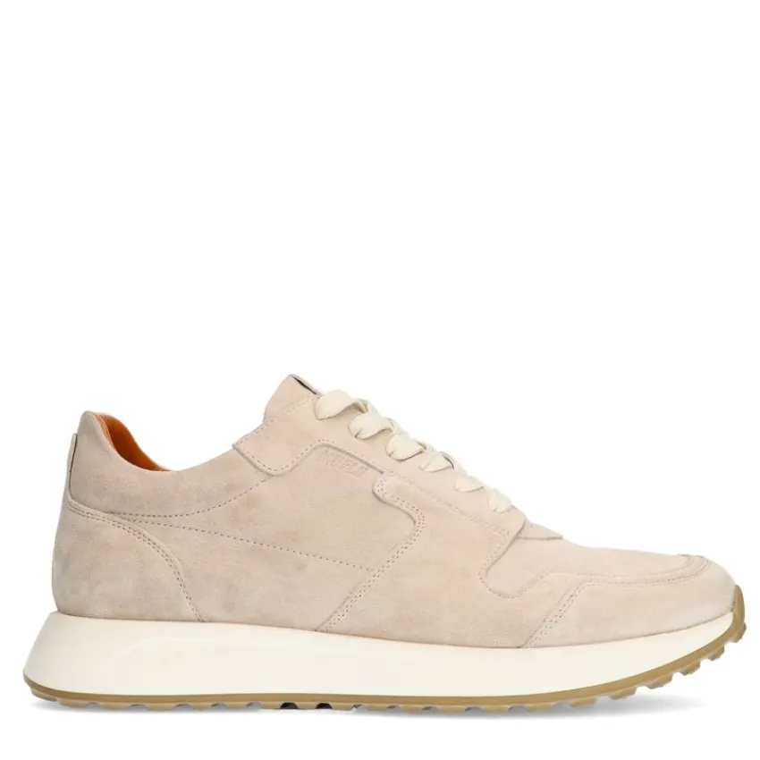 Manfield Beige suède sneakers^Heren Sneakers