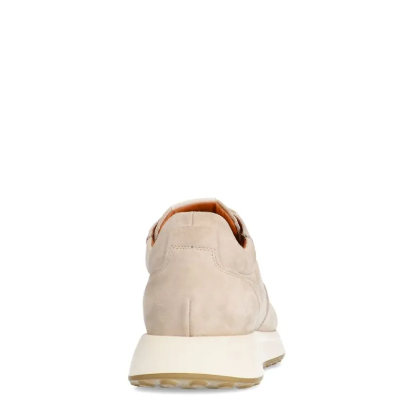 Manfield Beige suède sneakers^Heren Sneakers