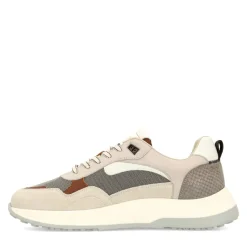 Manfield Beige suède sneakers^Heren Sneakers