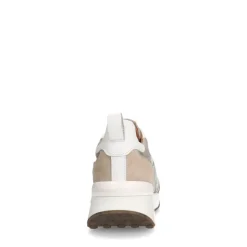 Manfield Beige suède sneakers met details^DAMES Sneakers