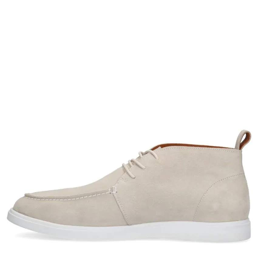 Manfield Beige suède veterboots^Heren Boots