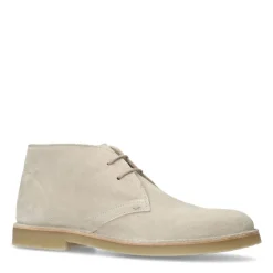 Manfield Beige suède veterboots^Heren Boots