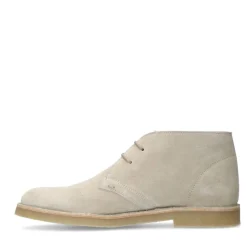 Manfield Beige suède veterboots^Heren Boots