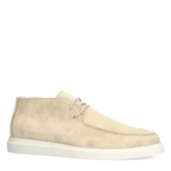 Manfield Beige suède veterboots^Heren Boots