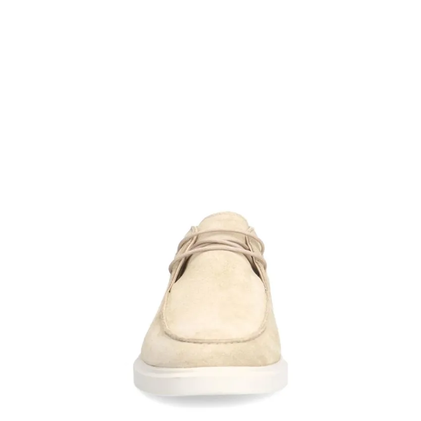 Manfield Beige suède veterboots^Heren Boots