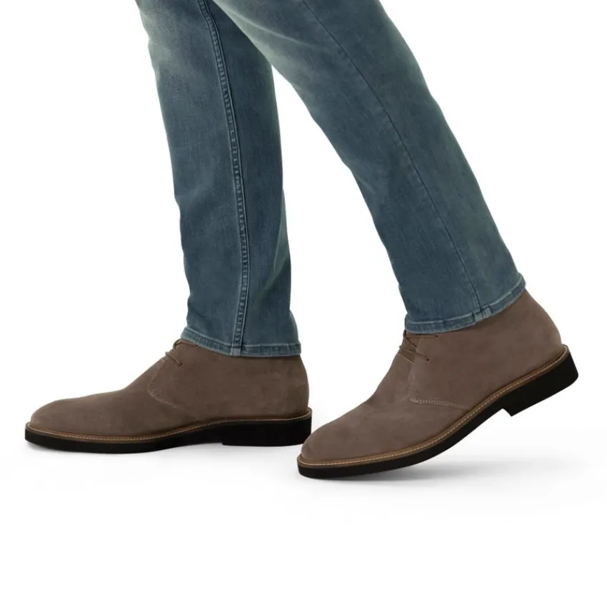 Manfield Beige suède veterboots^Heren Boots