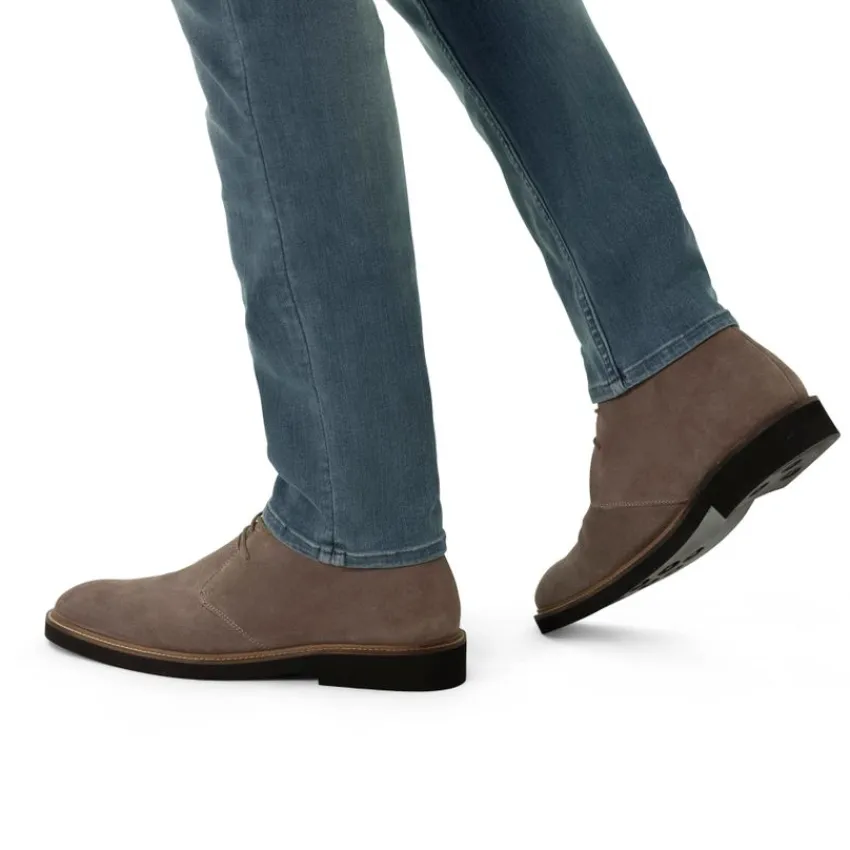 Manfield Beige suède veterboots^Heren Boots